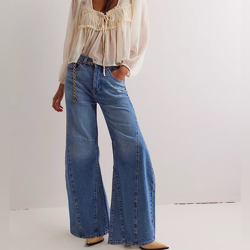 We The Free Women’s Eden High Slouchy Wide Leg Jeans in Homefree Size 30 NWOT